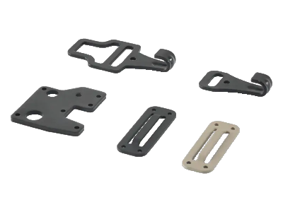 Crochet de revêtement par poudre pour pièces de garniture intérieure d'automobile